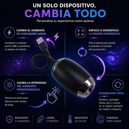 Mini Proyector de Estrellas para ambiente